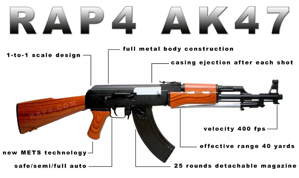 Marker Profesional Paintball Type 68 AK47 Paintball Gun shoots 